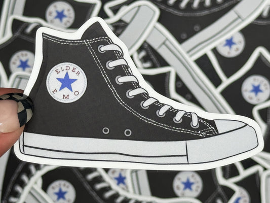 Elder Emo Chucks Sticker