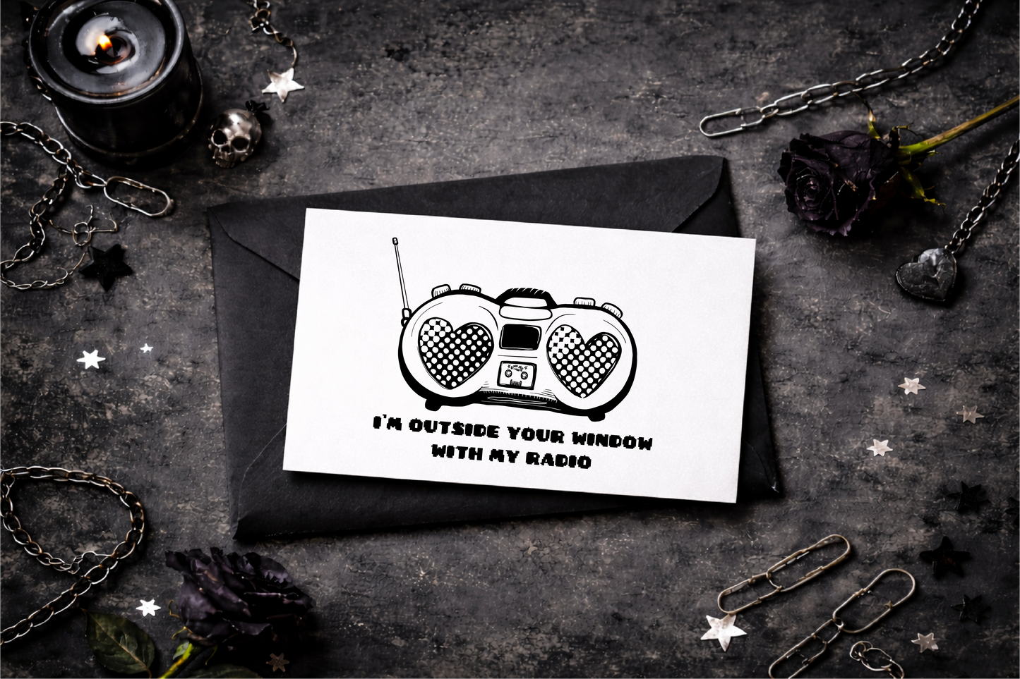Outside Your Window With My Radio Card