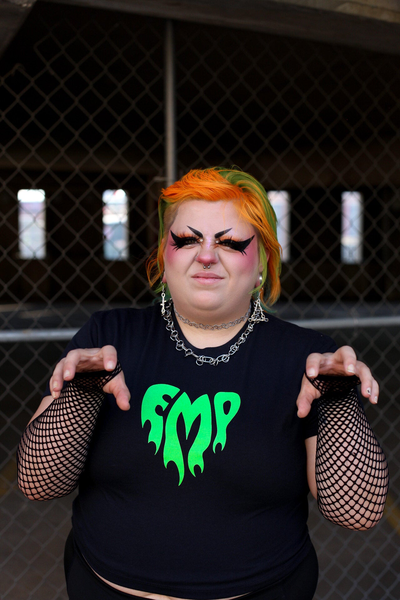 emo fish nets Fishnet Gloves